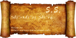 Sárközi Sára névjegykártya
